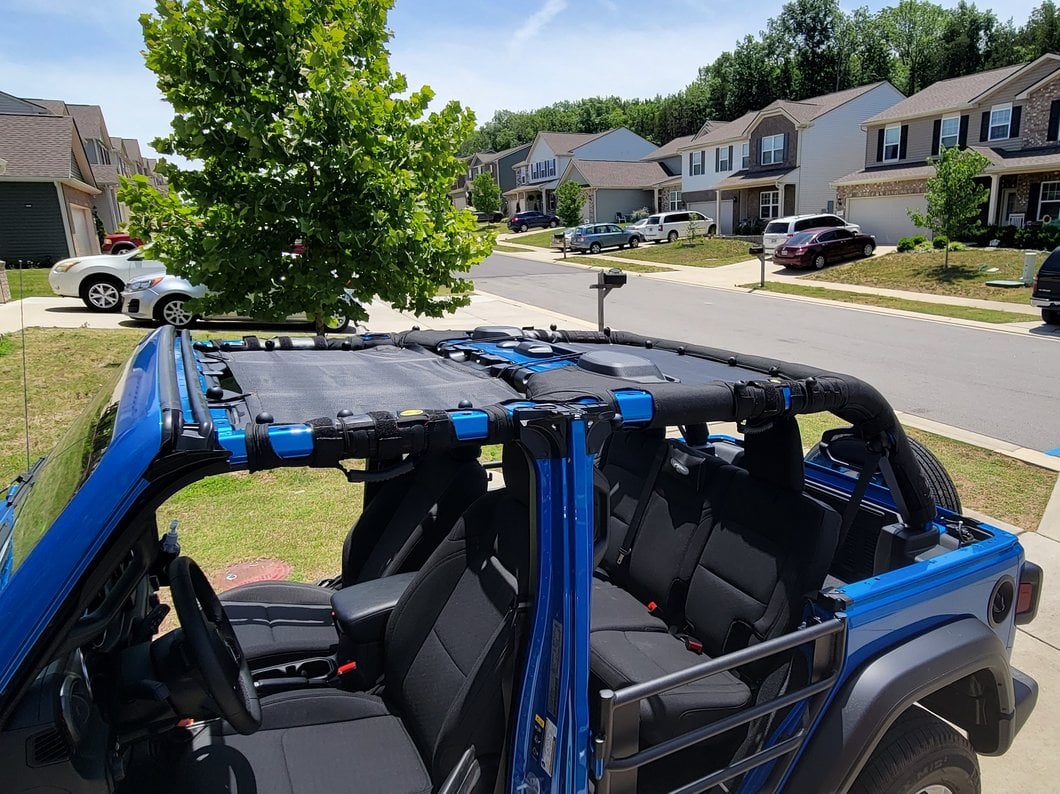 TruShield Mesh Sun Shade; Front and Rear (18-23 Jeep Wrangler JL 4-Door)