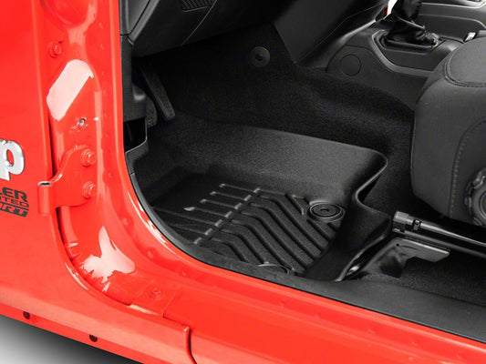 TruShield Precision Molded Front Floor Liners; Black (18-25 Jeep Wrangler JL)