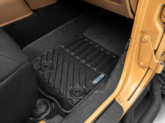 TruShield Precision Molded Front Floor Liners; Black (14-18 Jeep Wrangler JK)