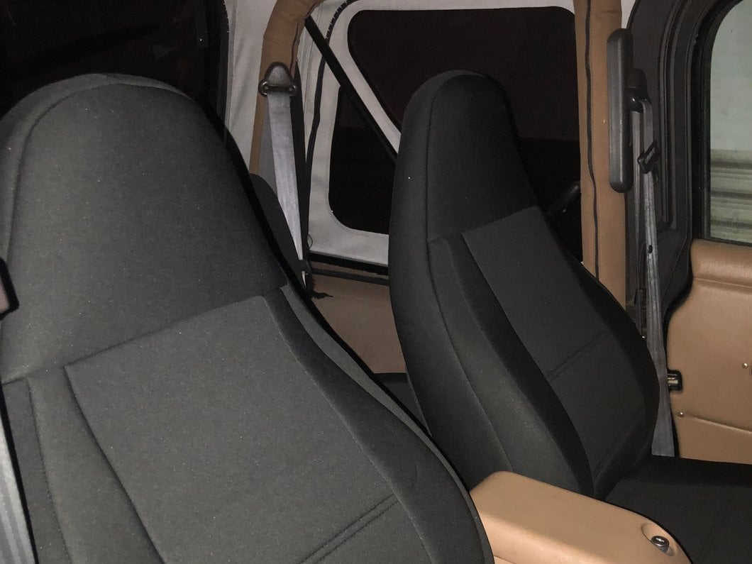 TruShield Neoprene Front and Rear Seat Covers; Black (97-02 Jeep Wrangler TJ)