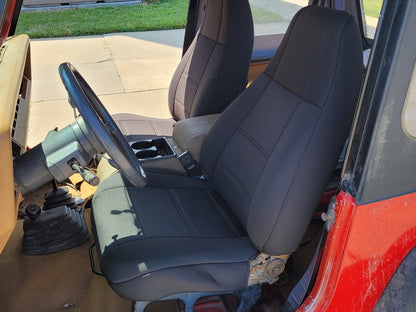 TruShield Neoprene Front and Rear Seat Covers; Black (91-95 Jeep Wrangler YJ)