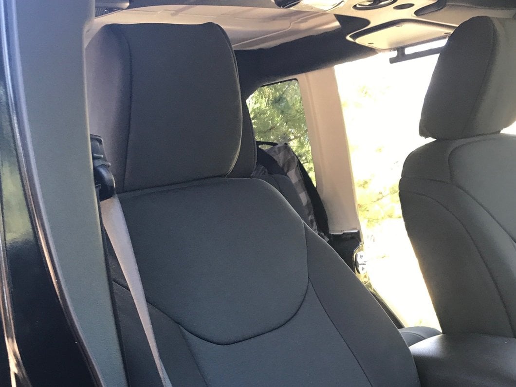 TruShield Neoprene Front and Rear Seat Covers; Black (13-18 Jeep Wrangler JK 4-Door)