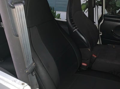 TruShield Neoprene Front and Rear Seat Covers; Black (97-02 Jeep Wrangler TJ)