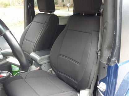 TruShield Neoprene Front and Rear Seat Covers; Black (07-10 Jeep Wrangler JK 2-Door)