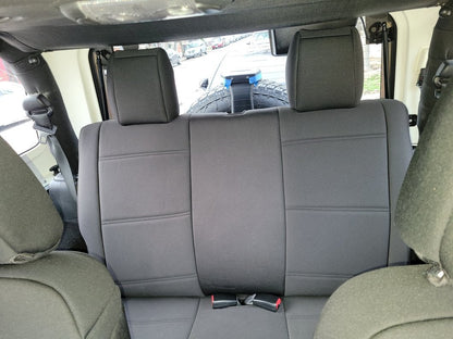 TruShield Neoprene Front and Rear Seat Covers; Black (13-18 Jeep Wrangler JK 2-Door)