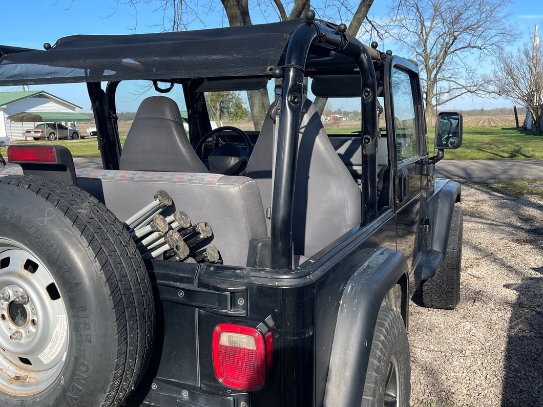 TruShield Full Width Mesh Bikini Top; Black (97-06 Jeep Wrangler TJ)
