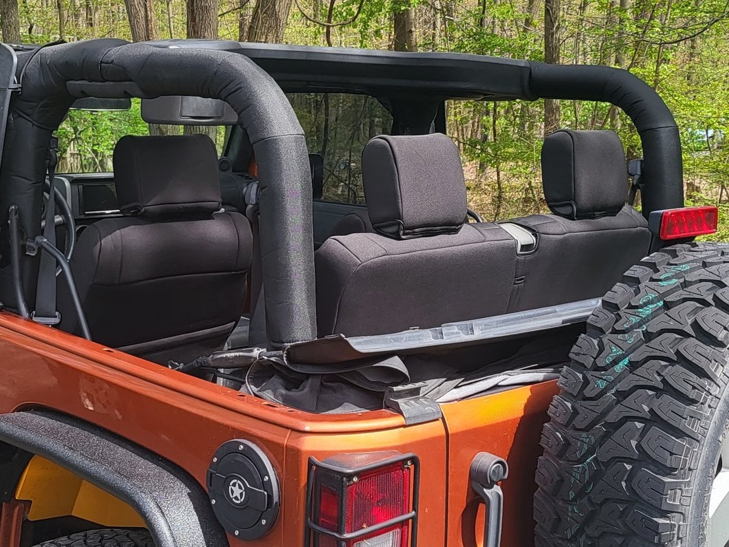 TruShield Neoprene Front and Rear Seat Covers; Black (07-10 Jeep Wrangler JK 2-Door)