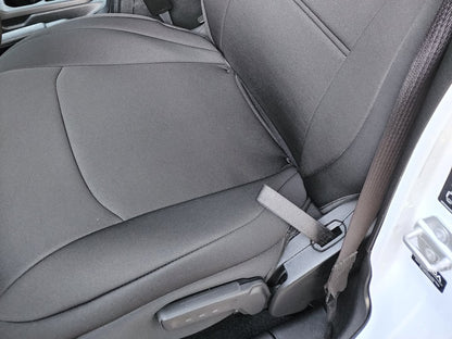 TruShield Neoprene Front and Rear Seat Covers; Black (20-25 Jeep Gladiator JT w/o Rear Cup Holder)