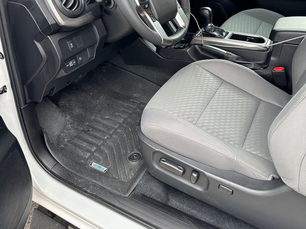 TruShield Precision Molded Front and Rear Floor Liners; Black (16-23 Tacoma Double Cab)