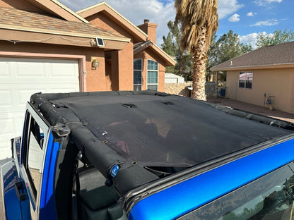 TruShield Mesh Shade Top; Black (07-18 Jeep Wrangler JK 4-Door)