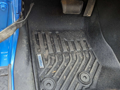 TruShield Precision Molded Front Floor Liners; Black (14-18 Jeep Wrangler JK)