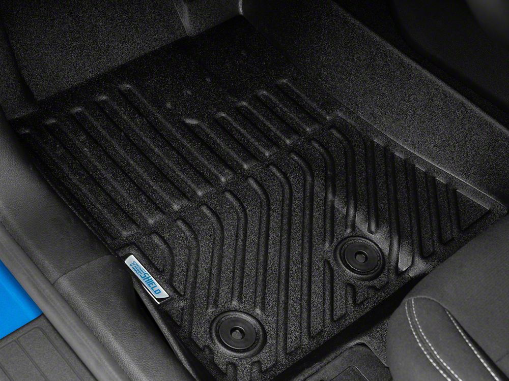 TruShield Precision Molded Front Floor Liners; Black (15-25 Mustang)