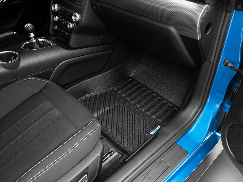 TruShield Precision Molded Front Floor Liners; Black (15-25 Mustang)