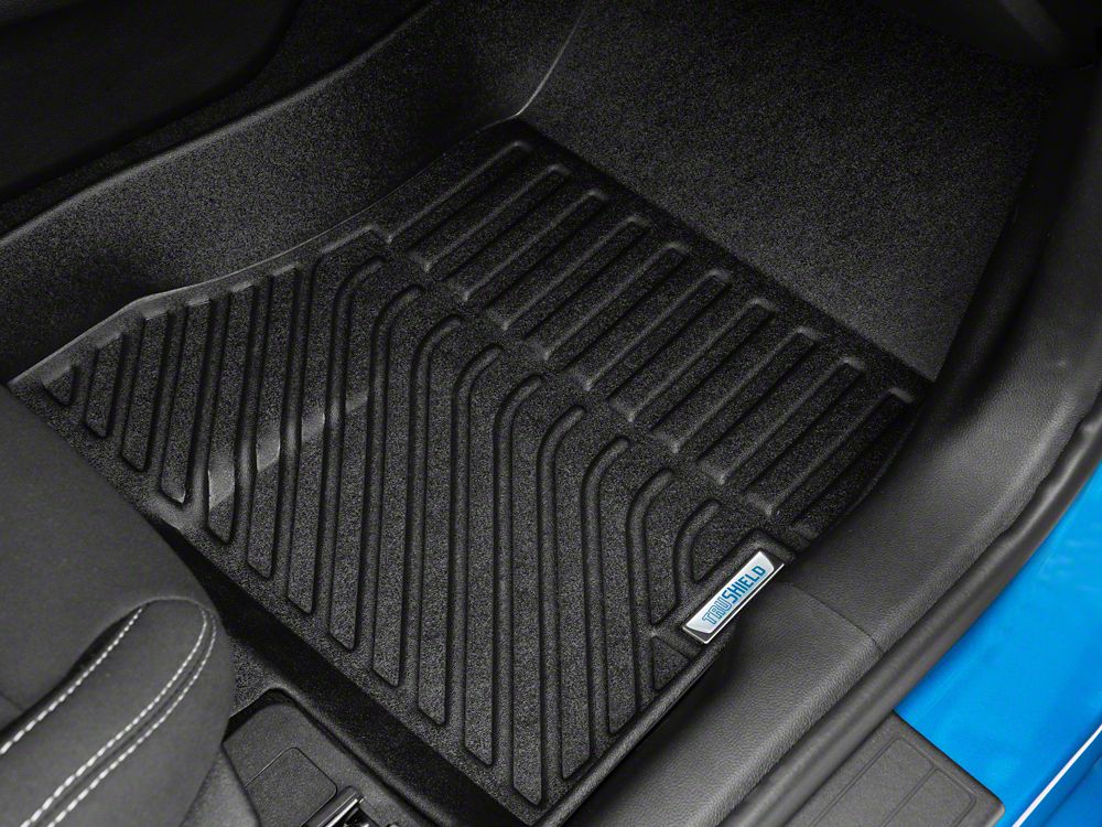 TruShield Precision Molded Front Floor Liners; Black (15-25 Mustang)
