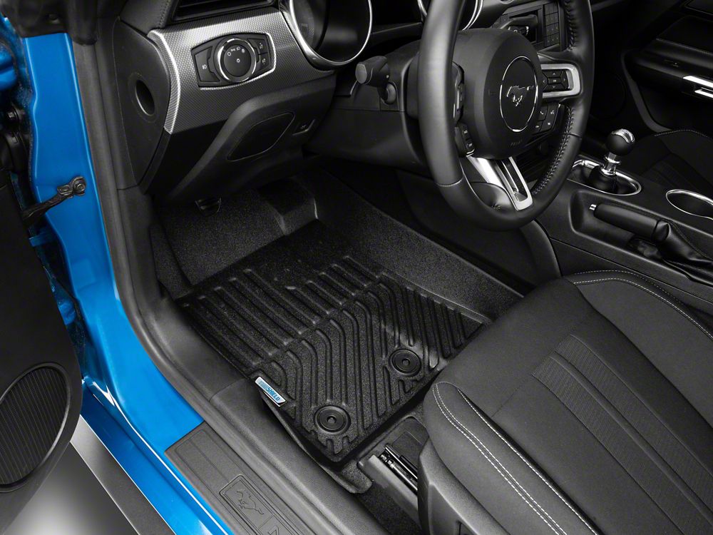 TruShield Precision Molded Front and Rear Floor Liners; Black (15-25 Mustang)