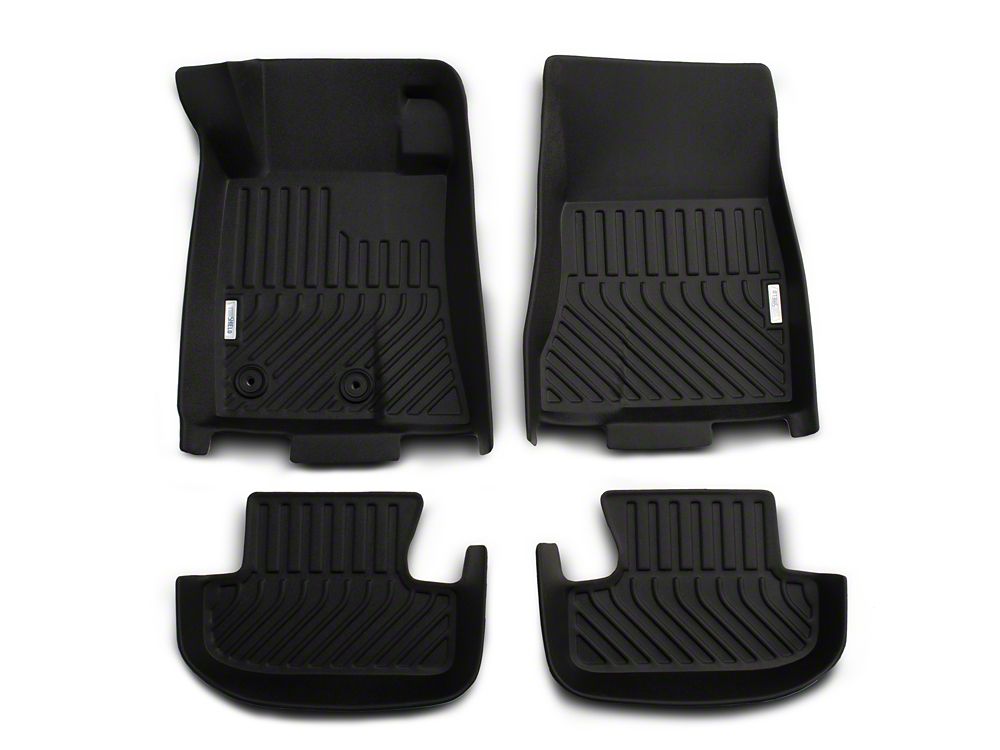 TruShield Precision Molded Front and Rear Floor Liners; Black (15-25 Mustang)