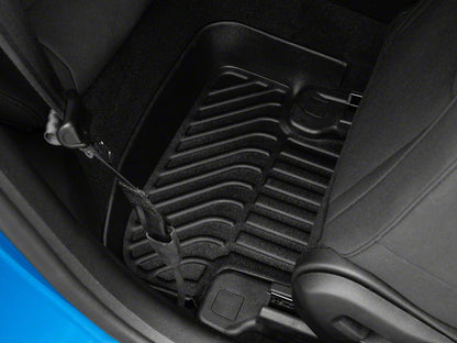 TruShield Precision Molded Front and Rear Floor Liners; Black (15-25 Mustang)