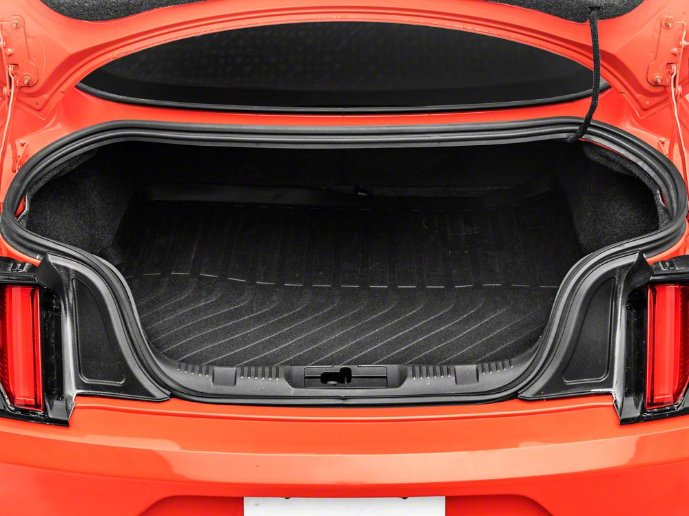 TruShield Precision Molded Cargo Liner; Black (15-23 Mustang w/o Subwoofer)