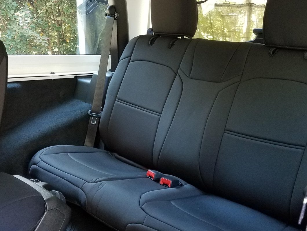 TruShield Neoprene Front and Rear Seat Covers; Black (18-25 Jeep Wrangler JL 2-Door)