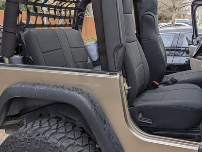 TruShield Neoprene Front and Rear Seat Covers; Black (03-06 Jeep Wrangler TJ)