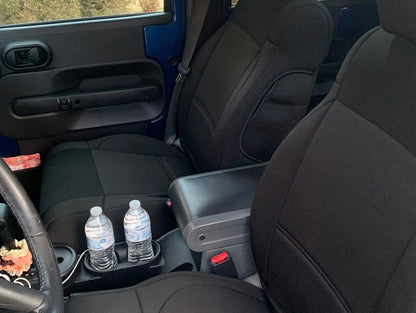 TruShield Neoprene Front and Rear Seat Covers; Black (08-10 Jeep Wrangler JK 4-Door)