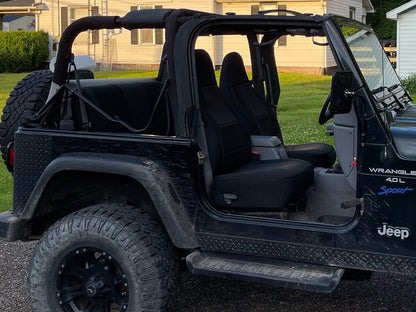 TruShield Neoprene Front and Rear Seat Covers; Black (97-02 Jeep Wrangler TJ)