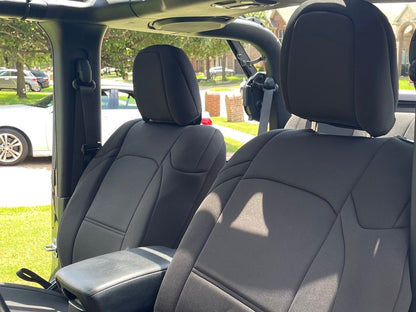 TruShield Neoprene Front and Rear Seat Covers; Black (18-25 Jeep Wrangler JL 2-Door)
