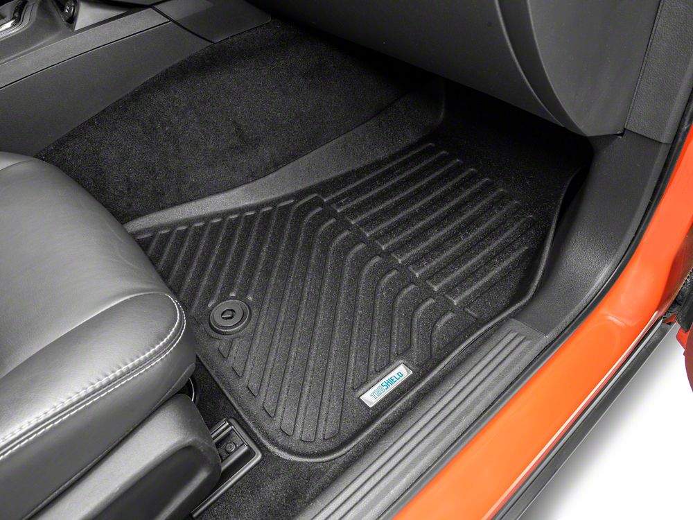 TruShield Precision Molded Front Floor Liners; Black (11-14 Challenger)