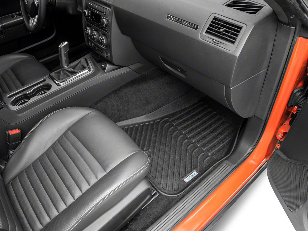 TruShield Precision Molded Front and Rear Floor Liners; Black (11-14 Challenger)