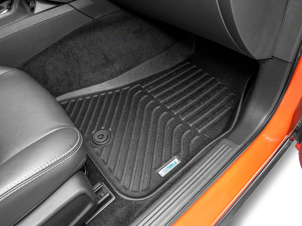 TruShield Precision Molded Front and Rear Floor Liners; Black (11-14 Challenger)