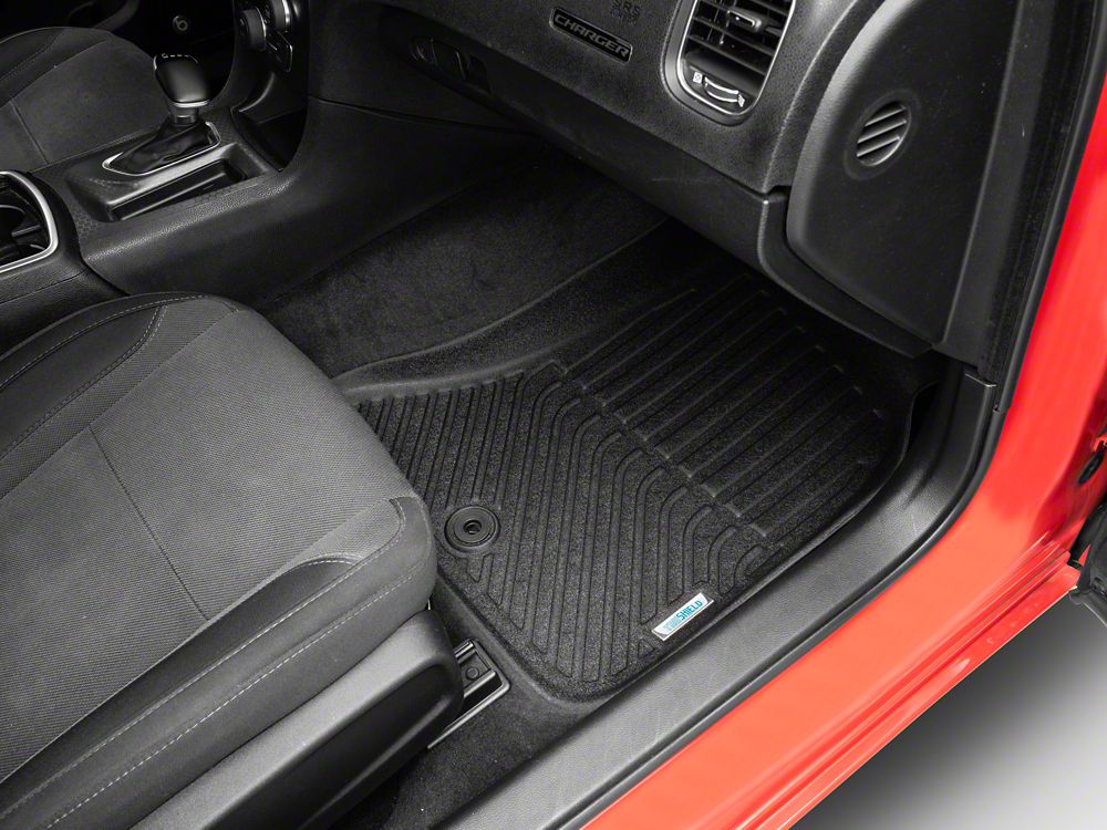 TruShield Precision Molded Front Floor Liners; Black (11-23 RWD Charger)