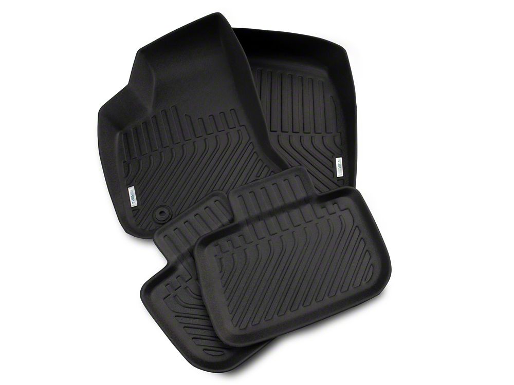 TruShield Precision Molded Front and Rear Floor Liners; Black (11-23 RWD Charger)