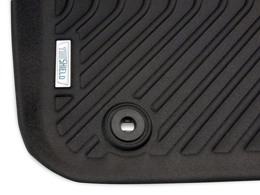 TruShield Precision Molded Front and Rear Floor Liners; Black (11-23 RWD Charger)