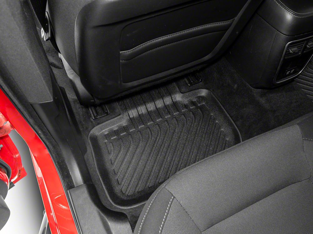 TruShield Precision Molded Front and Rear Floor Liners; Black (11-23 RWD Charger)