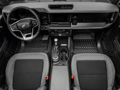 TruShield Precision Molded Front Floor Liners; Black (21-25 Bronco)