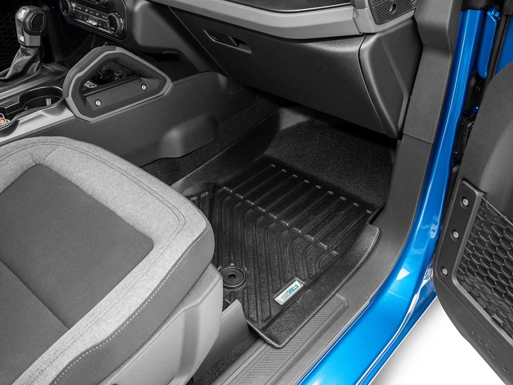TruShield Precision Molded Front and Rear Floor Liners; Black (21-25 Bronco 4-Door)