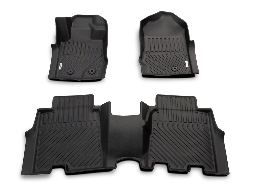 TruShield Precision Molded Front and Rear Floor Liners; Black (21-25 Bronco 4-Door)