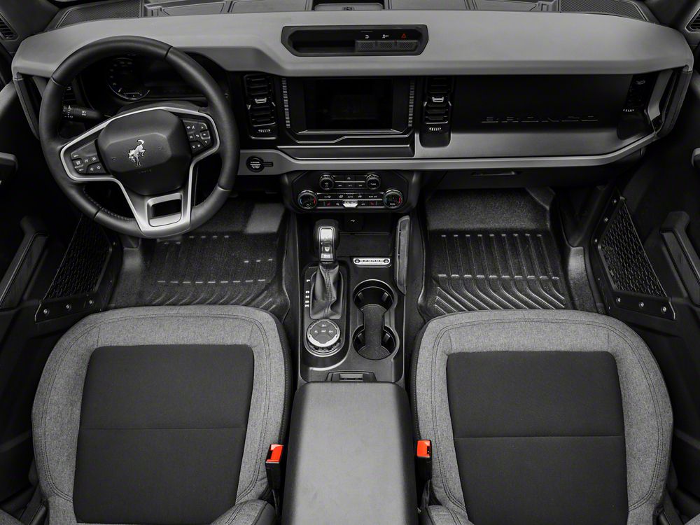 TruShield Precision Molded Front and Rear Floor Liners; Black (21-25 Bronco 4-Door)
