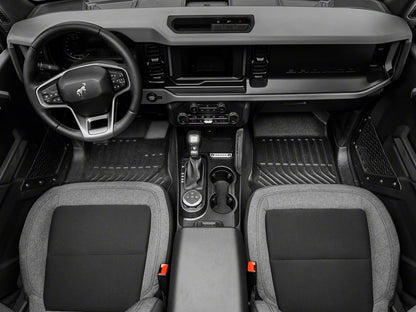 TruShield Precision Molded Front and Rear Floor Liners; Black (21-25 Bronco 4-Door)