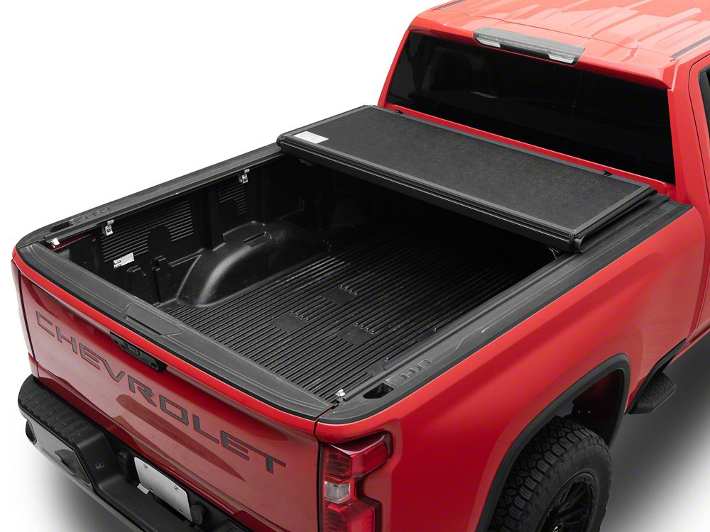 TruShield Low Profile Hard Tri-Fold Tonneau Cover (20-24 Silverado 2500 HD w/ 6.90-Foot Standard Box)