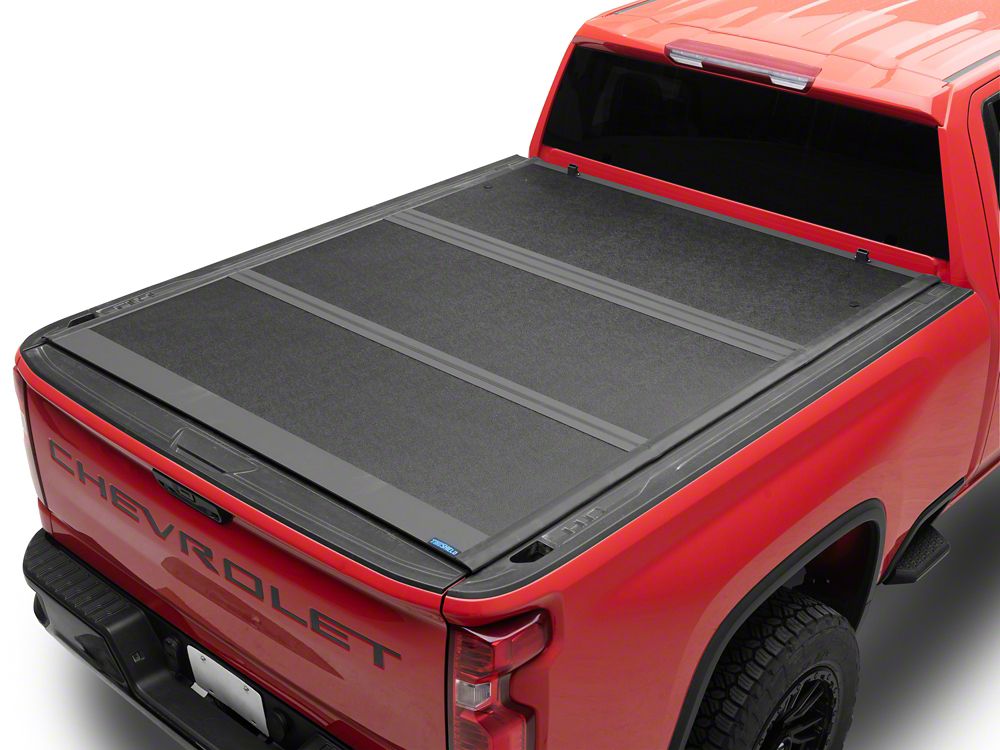 TruShield Low Profile Hard Tri-Fold Tonneau Cover (20-24 Silverado 2500 HD w/ 6.90-Foot Standard Box)
