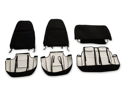 TruShield Neoprene Front and Rear Seat Covers; Black (87-90 Jeep Wrangler YJ)