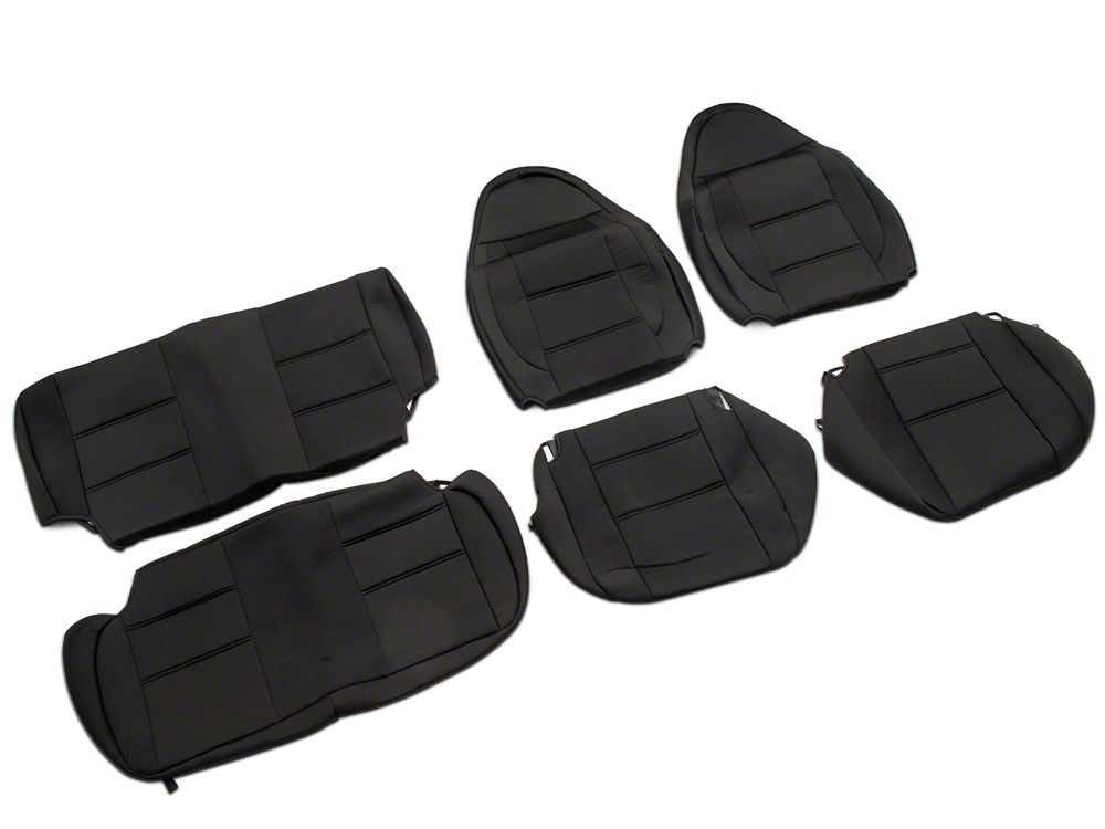 TruShield Neoprene Front and Rear Seat Covers; Black (97-02 Jeep Wrangler TJ)