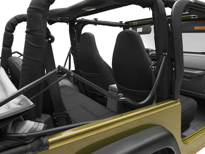 TruShield Neoprene Front and Rear Seat Covers; Black (97-02 Jeep Wrangler TJ)