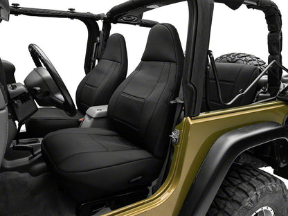 TruShield Neoprene Front and Rear Seat Covers; Black (97-02 Jeep Wrangler TJ)