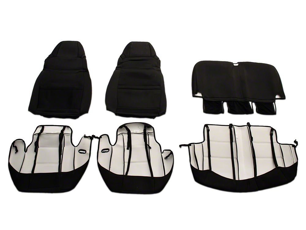 TruShield Neoprene Front and Rear Seat Covers; Black (03-06 Jeep Wrangler TJ)