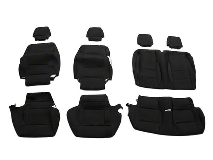 TruShield Neoprene Front and Rear Seat Covers; Black (07-10 Jeep Wrangler JK 2-Door)