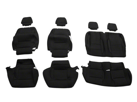 TruShield Neoprene Front and Rear Seat Covers; Black (07-10 Jeep Wrangler JK 2-Door)