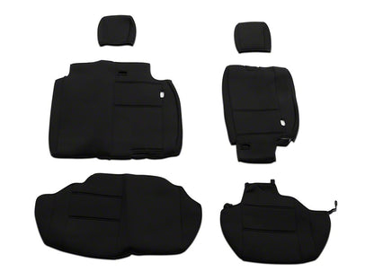 TruShield Neoprene Front and Rear Seat Covers; Black (08-10 Jeep Wrangler JK 4-Door)