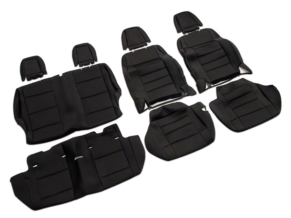 TruShield Neoprene Front and Rear Seat Covers; Black (11-12 Jeep Wrangler JK 2-Door)
